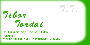tibor tordai business card